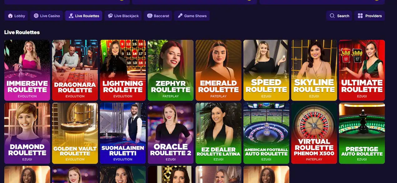 Live-Roulette-Tisch bei Onestep Casino